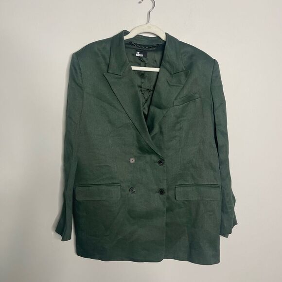 $595 The Kooples NWT twill blazer in Khaki - Picture 6 of 11